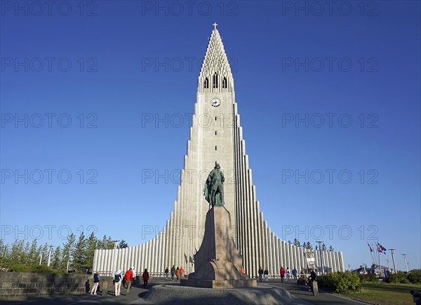 Hallgrimskirkja or Hallgrims Church Church and Leif Eriksson Monument