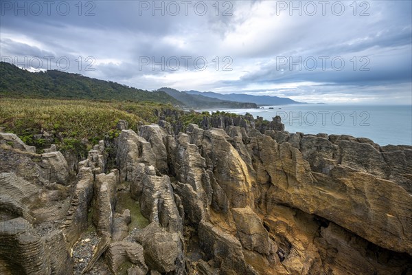 Coastal landscape with sandstone rocks