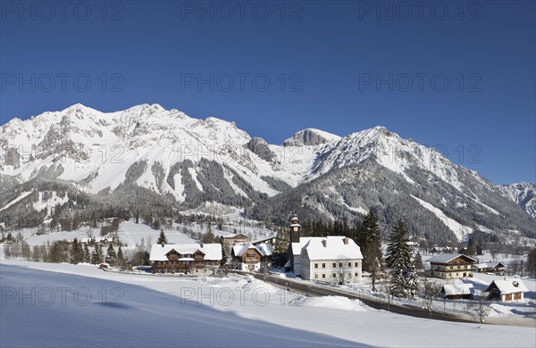 Ramsau am Dachstein with Dachstein massif