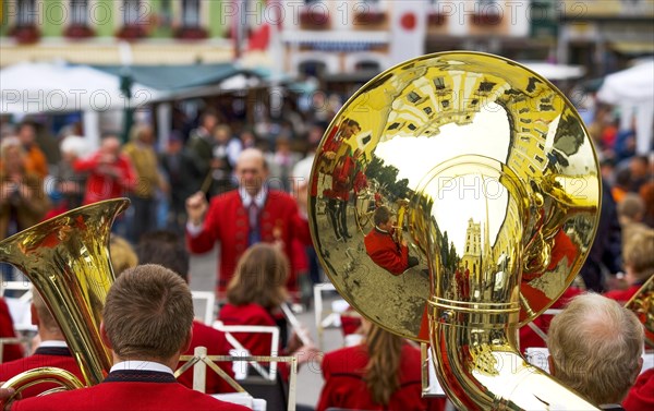 Wind music concert at the market place