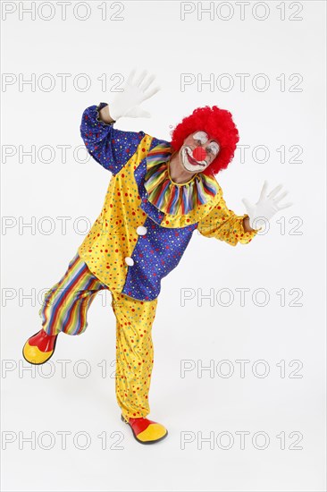 Clown jumps