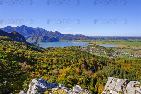 Lake Kochel with dukedom and home garden