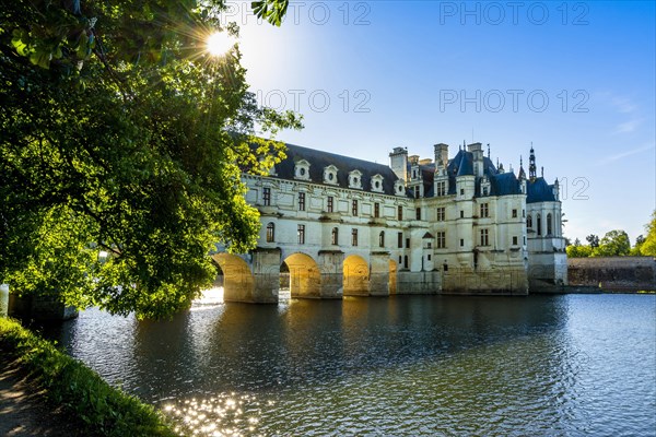 Chenonceau castle spanning the River Cher