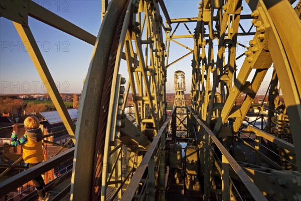 View from the winding tower of Shaft II to the winding tower of Schacht IV