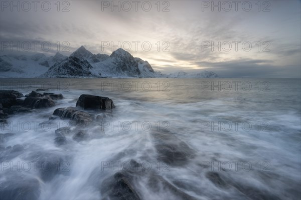 Rocky coast at the blue hour