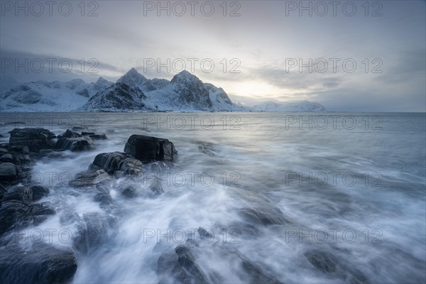 Rocky coast at the blue hour