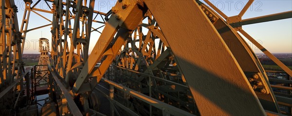 View from the winding tower of Shaft II to the winding tower of Schacht IV