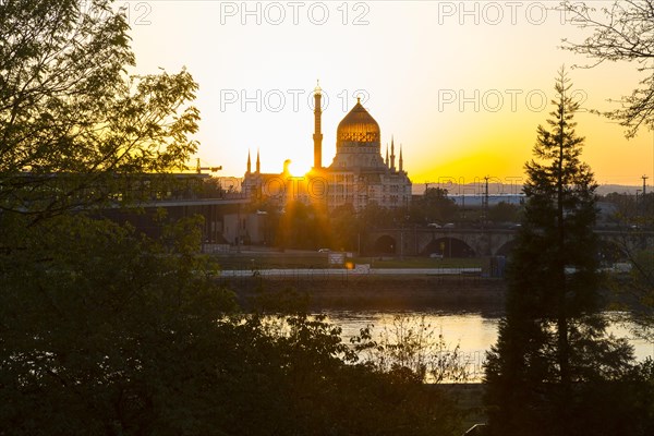 Yenidze and sunset