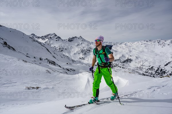 Ski tourers in the snow