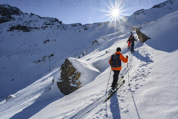 Ski tourers in winter