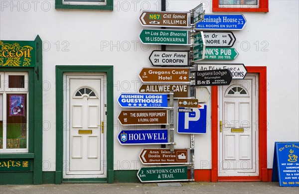 Famous signpost in the town centre