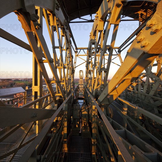 View from the winding tower of Shaft II to the winding tower of Schacht IV