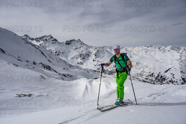 Ski tourers in the snow