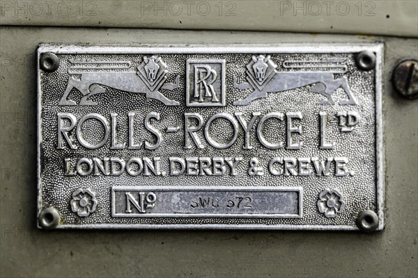 Rolls Royce chassis marking