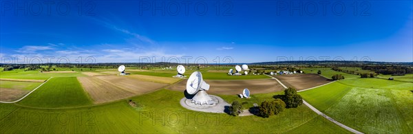 Large parabolic antennas of the Raisting earth station