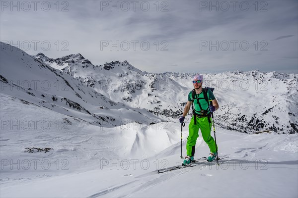 Ski tourers in the snow