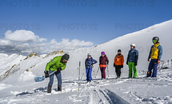 Ski tourers in the snow