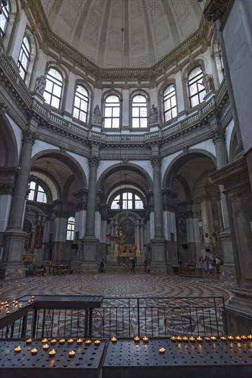 Interior of the baroque church Santa Maria della Salute
