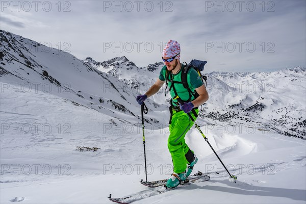 Ski tourers in the snow