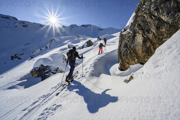 Ski tourers in winter