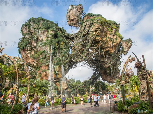 Artificial landscape in the Pandora theme area