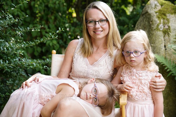 Mother with daughters