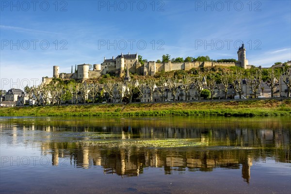 The river Vienne and the Royal Fortress of Chinon