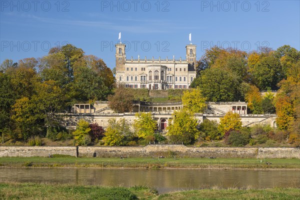 Castle Albrechtsberg with Elbe