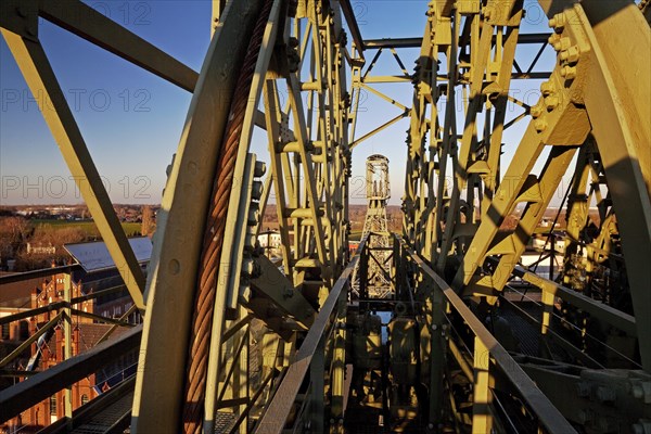 View from the winding tower of Shaft II to the winding tower of Schacht IV