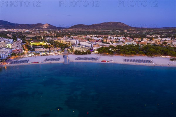 Aerial view over Costa de la Calma and Santa Ponca with hotels and beaches