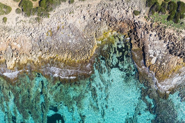 Rocky coast from above