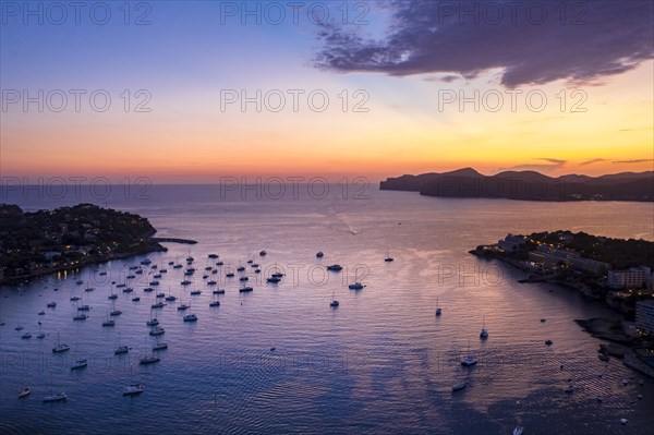 Aerial view over Costa de la Calma and Santa Ponca