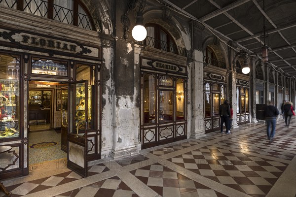 Historic Cafe Florian in the arcades of the old Prokuratie