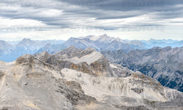 Rugged mountain peaks of the Hinterautal-Vomper chain