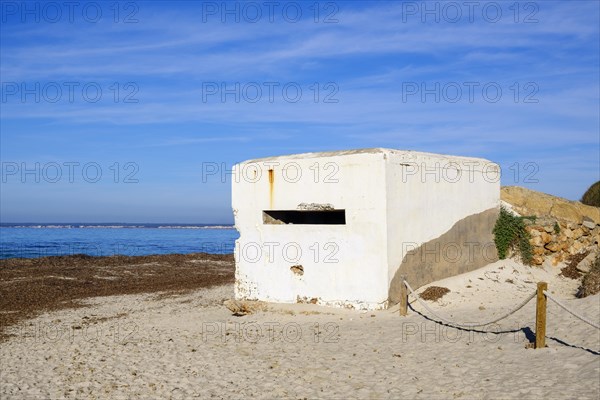 Bunker on the beach Es Trenc