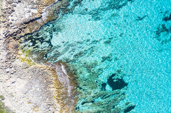 Rocky coast from above