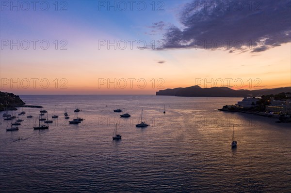 Aerial view over Costa de la Calma and Santa Ponca