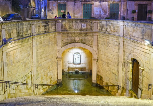 Source Font de Santa Margalida at dusk