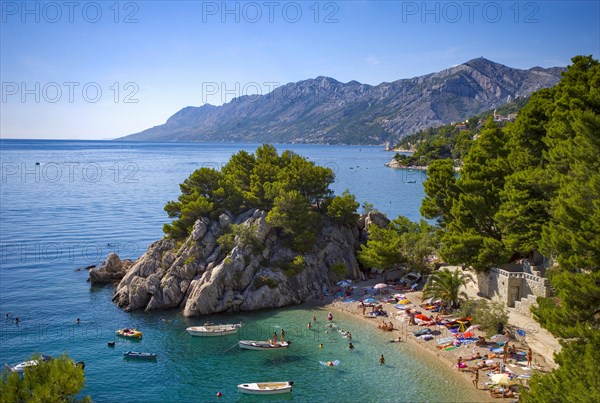 Bathing beach in the bay of Podrace