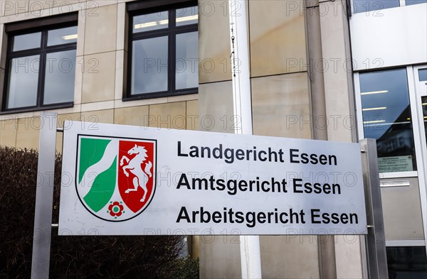 Sign at the District Court of Essen