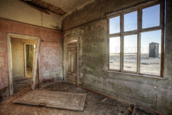 Ruins of a residential building