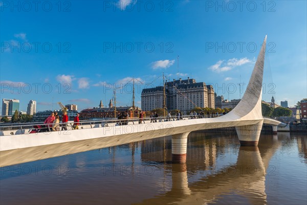 Puerto Madero with Women's Bridge Puente de la Mujer