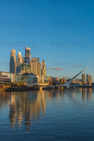 Puerto Madero with Women's Bridge Puente de la Mujer