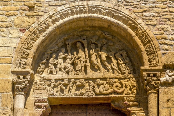 Church portal of of Anzy-le-Duc village