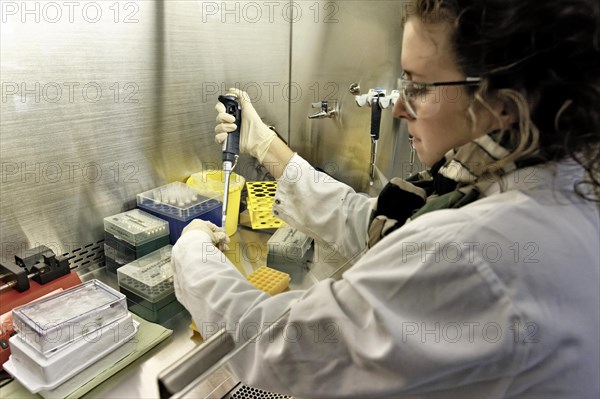 Laboratory assistant researching a vaccine against coronavirus