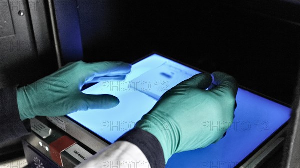 Laboratory assistant researching a vaccine against coronavirus