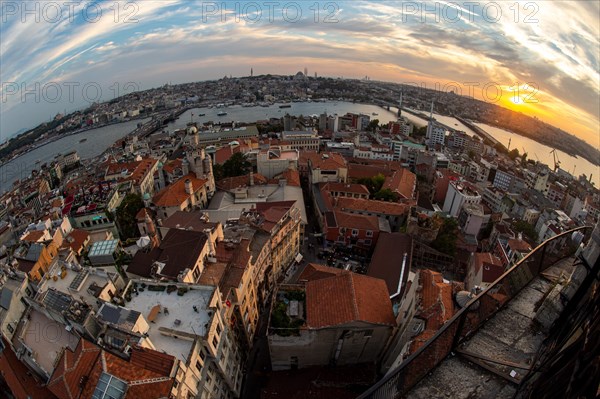 Golden Horn in Istanbul from above