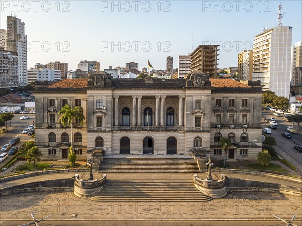 Aerial view of city hall of Maputo