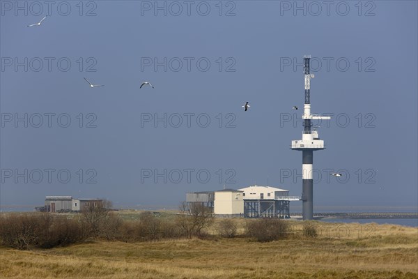 Radar tower on the Minsener Oog power plant