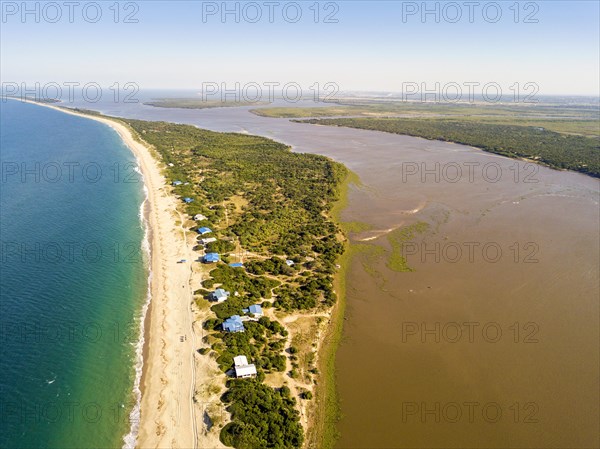 Aerial view of Macaneta Beach